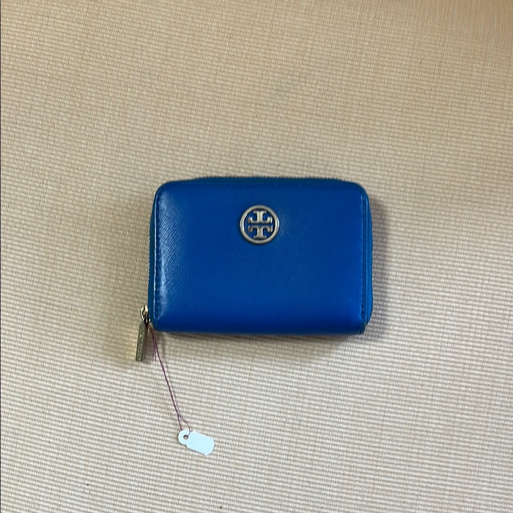 Tory Burch Royal Blue Leather Wallet